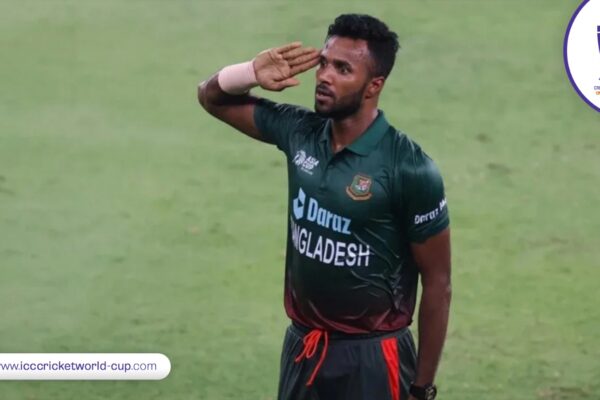 Ebadot Hossain with his iconic salute