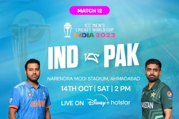 India vs. Pakistan in ICC Men's 2023 World Cup Match